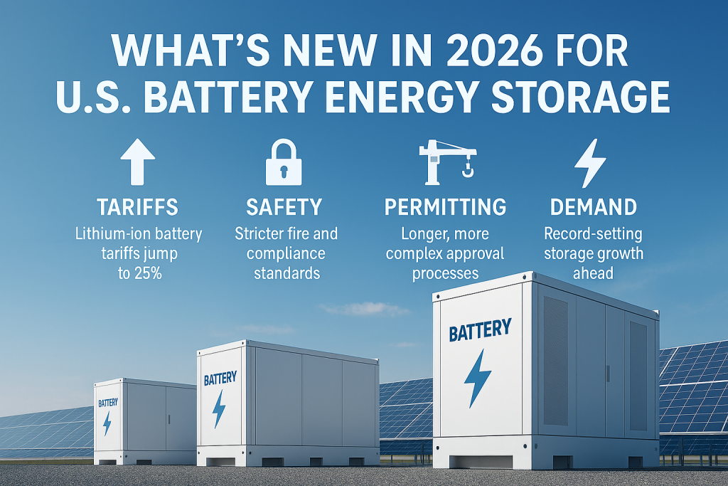 What's New in 2026 for U.S. BESS Industry - Energy Storage Systems ...